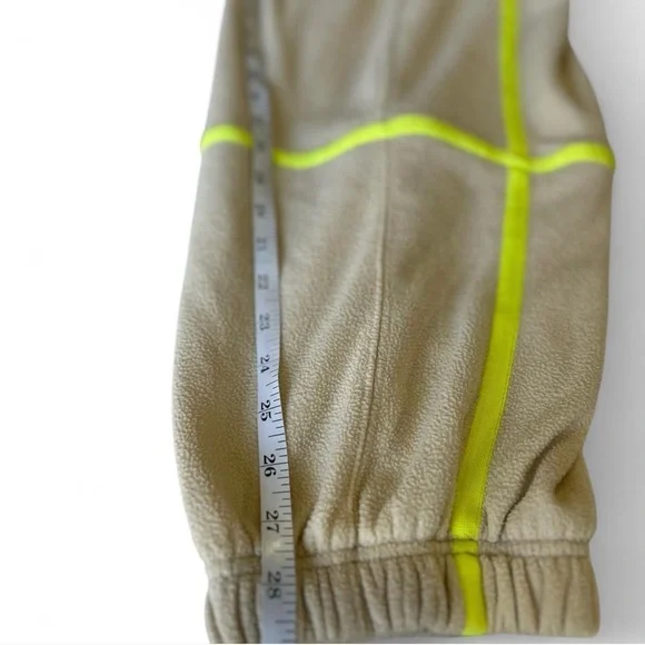 Free People Movement Arena Fleece Jogger Pants Size Small Cream Neon Ankle Zip - Picture 8 of 8